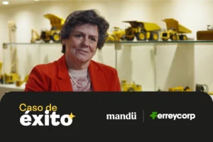 Maria Teresa Merino en la portada del caso de éxito ferreycorp como clientes de Mandü
